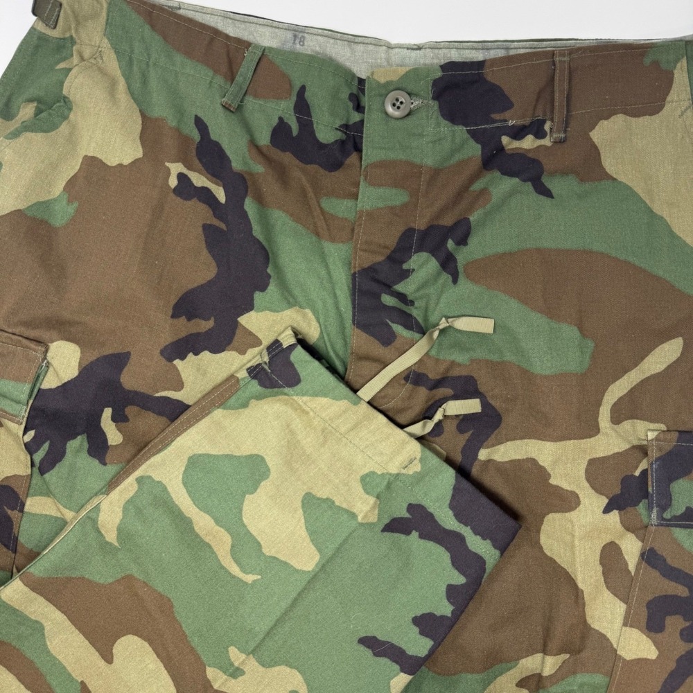 Woodland Camo Cargo Pants Tactical Military Style Utility Mens X-Large Short